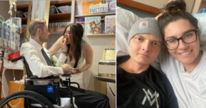 An Amazing Love Story: Groom Beats Cancer Twice Following Hospital Marriage.